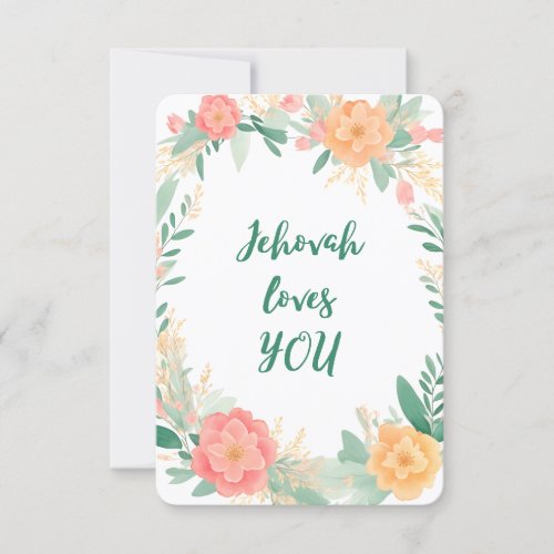 Jehovah Loves You  JW Thank You Card