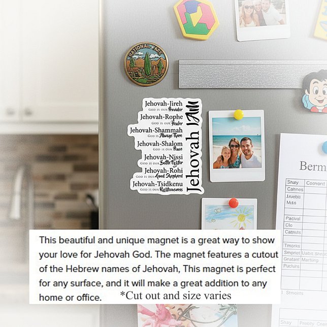 Jehovah names cutout Magnet (Creator Uploaded)