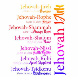 Jehovah names rainbow cutout Magnet