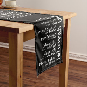 Jehovah names short table runner