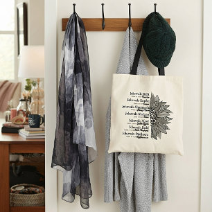 Jehovah names sunflower tote bag