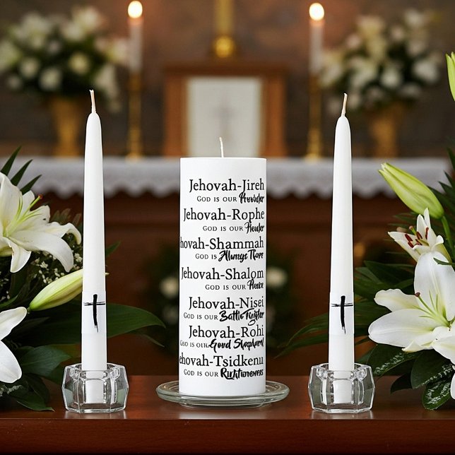 Jehovah names unity candle set (Creator Uploaded)