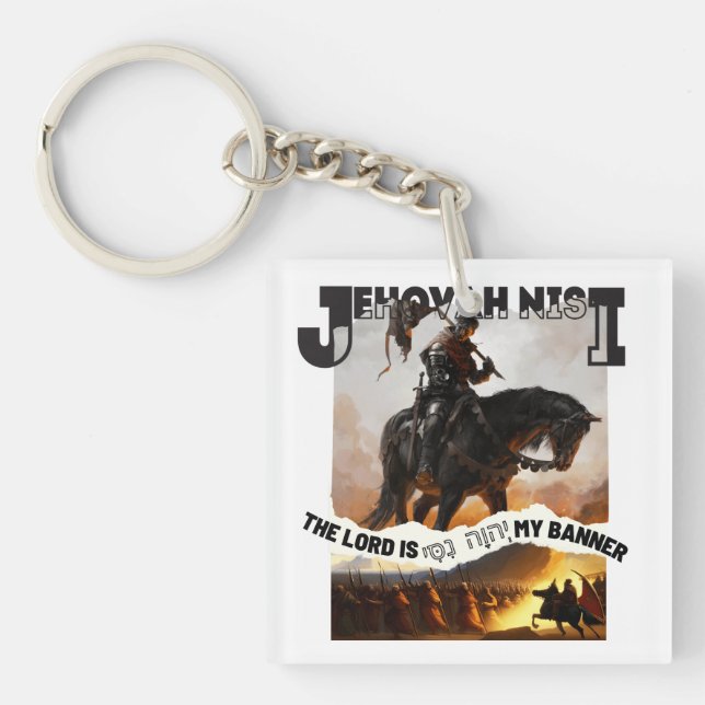 Jehovah Nisi: God is my Banner - Modern Christian Keychain (Front)