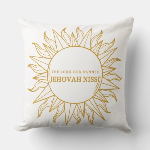 Jehovah Nissi The Lord our banner Exodus 1715 Throw Pillow