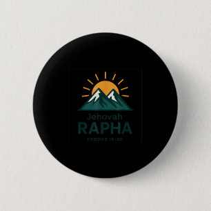 Jehovah Rapha Christian Faith Mountain Bible Verse Button