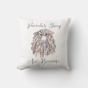 “Jehovah’s Sheep Are Precious”  Throw Pillow