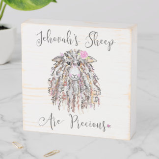 “Jehovah’s Sheep Are Precious” Wooden Box Sign