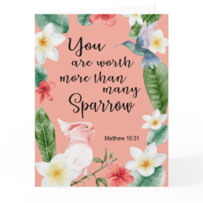 Jehovah Witness JW Encouragement Matthew 10:31  Card