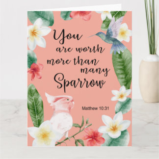 Jehovah Witness JW Encouragement Matthew 10:31  Card