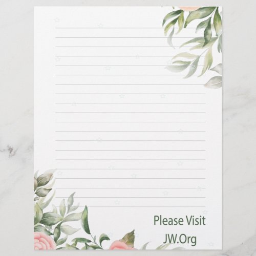 Jehovah witness JW Writing  Letterhead