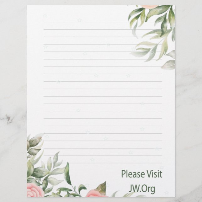 Jehovah witness JW Writing  Letterhead (Front)
