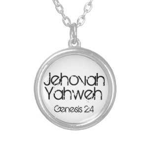 Jehovah/Yahweh bible verse Genesis 2:4 Silver Plated Necklace