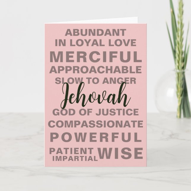Jehovah's Qualities | JW Greeting Card (Front)