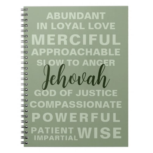 Jehovahs Qualities  JW  Notebook