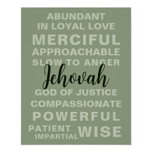 Jehovahs Qualities  JW Poster