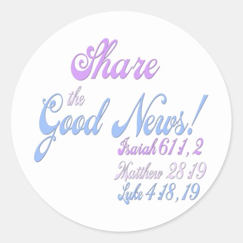 Jehovahs Witness Good News Classic Round Sticker