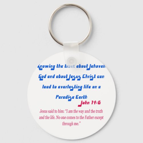 Jehovahs Witness John14_6 Keychain