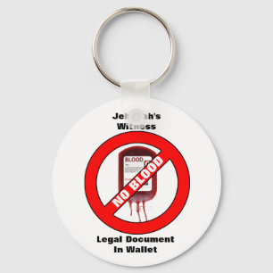 Jehovah's Witness - No Blood - Key Chain