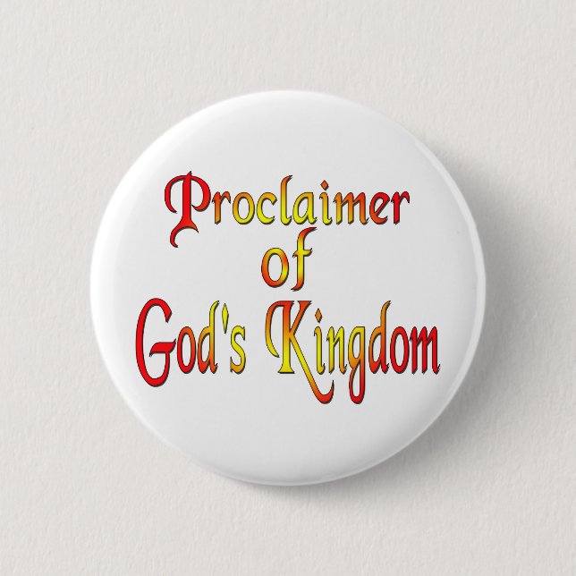 Jehovah's Witness Pinback Button (Front)
