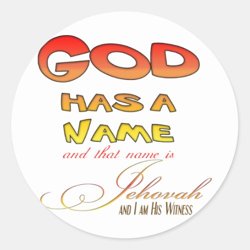 Jehovahs Witness Shirt Classic Round Sticker
