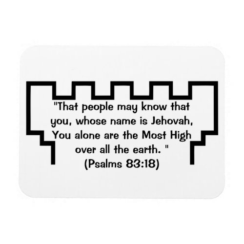 Jehovahs Witness Watchtower Psalms 8318 Magnet