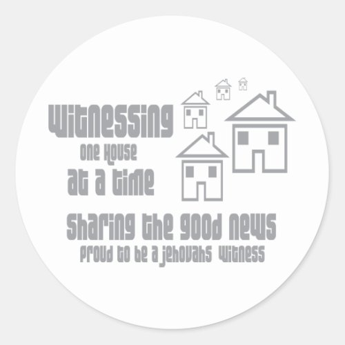 Jehovahs Witness Witnessing Classic Round Sticker
