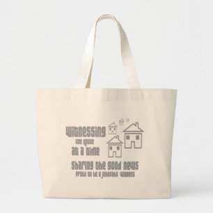 Jehovah's Witness Witnessing Large Tote Bag
