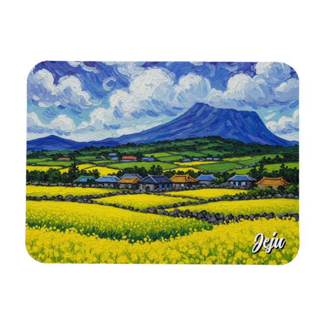 Jeju Island South Korea Travel Magnet (Horizontal)