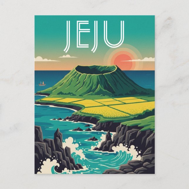 Jeju Island South Korea Travel Postcard (Front)