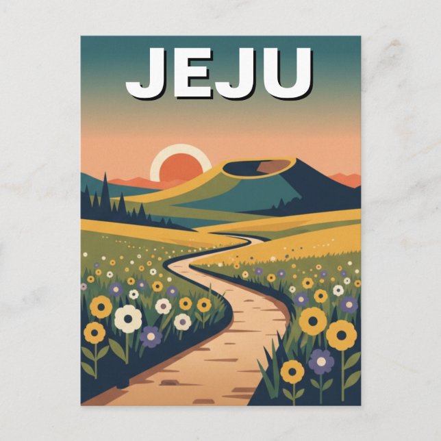Jeju Island South Korea Travel Postcard (Front)