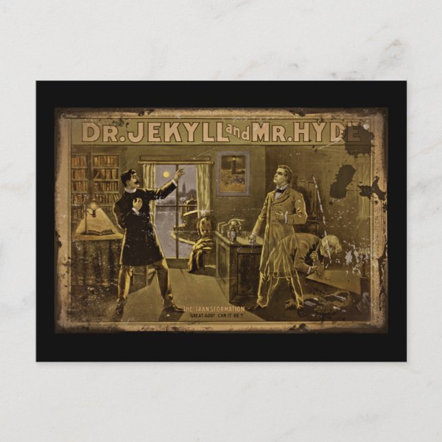 Jekyll and Hyde Poster art Postcard (Front)