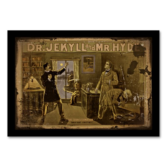 Jekyll and Hyde Poster art Table Number (Back)