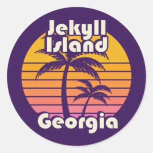 Jekyll Island Beach Georgia Classic Round Sticker