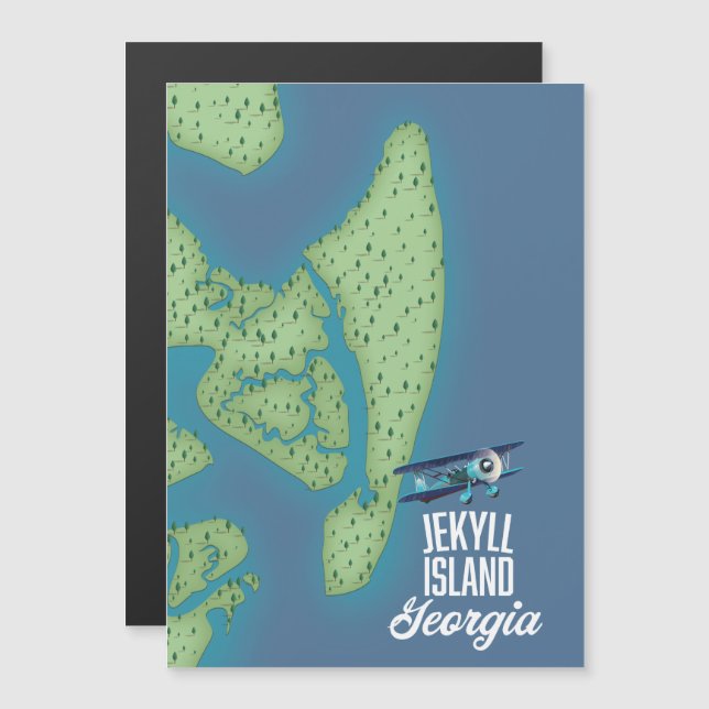 Jekyll Island Georgia USA map (Front/Back)