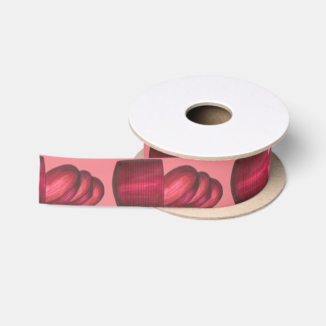 Jellied Canned Cranberry Sauce Christmas Holiday Satin Ribbon (Spool)