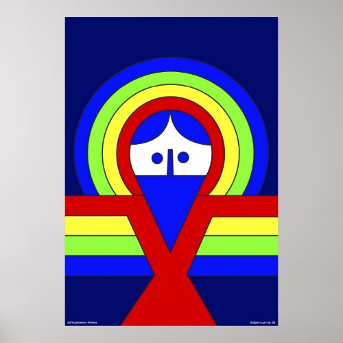 Jelling Stone Christ Poster