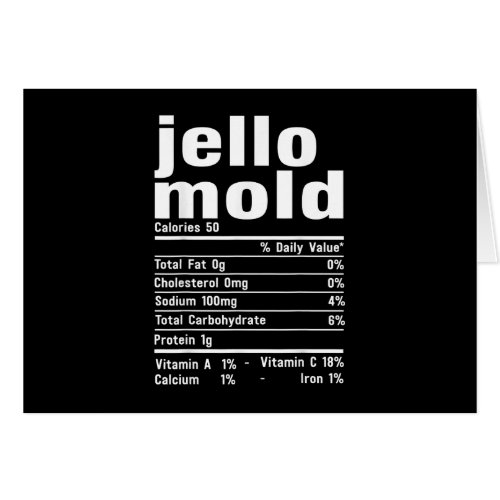 Jello Mold Nutrition Facts Family Matching Christm