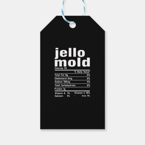 Jello Mold Nutrition Facts Family Matching Christm Gift Tags