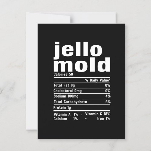 Jello Mold Nutrition Facts Family Matching Christm Magnetic Invitation