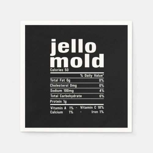 Jello Mold Nutrition Facts Family Matching Christm Napkins