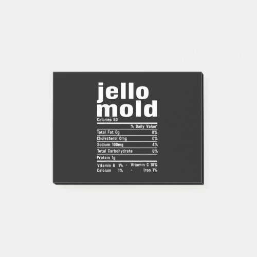 Jello Mold Nutrition Facts Family Matching Christm Post_it Notes