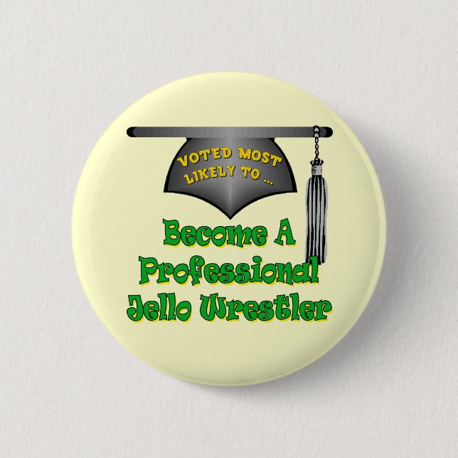 Jello Wrestler Pinback Button (Front)