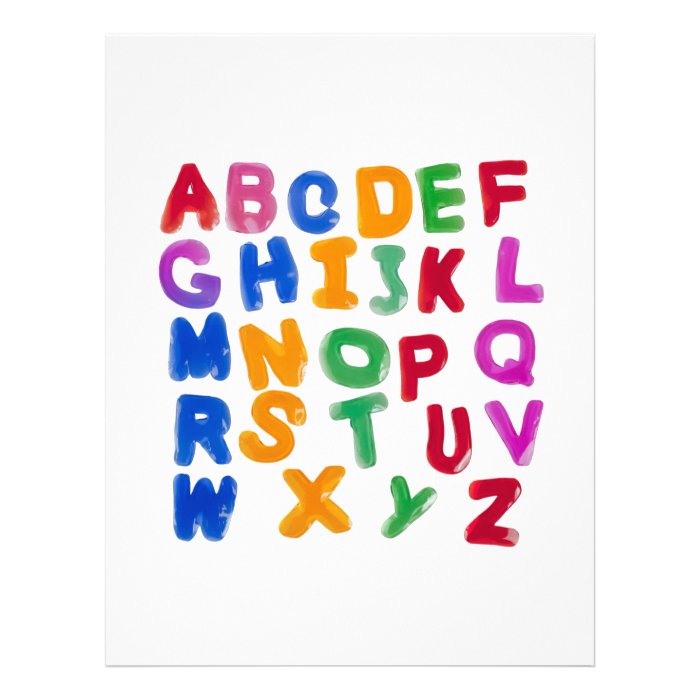 Jelly alphabets letterhead design