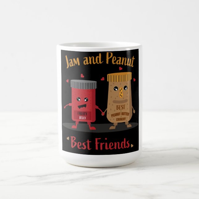 Jelly And Peanut Butter Sandwich Foodies  Coffee Mug (Center)