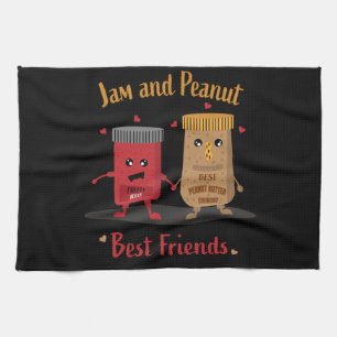 Jelly And Peanut Butter Sandwich Foodies Kitchen Towel