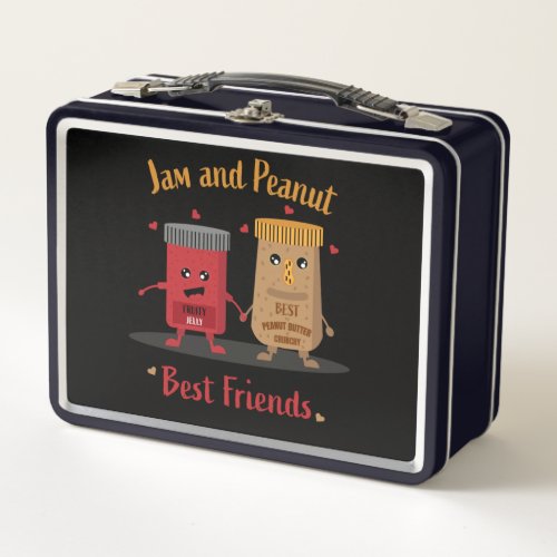 Jelly And Peanut Butter Sandwich Foodies Metal Lunch Box