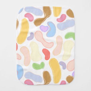 Jelly babies burp cloth