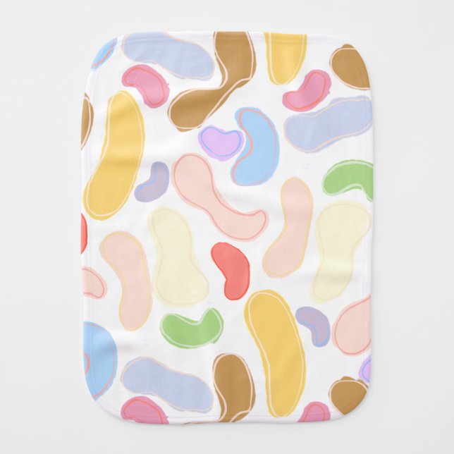 Jelly babies burp cloth (Front)