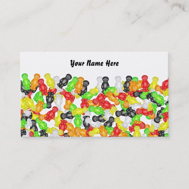 Jelly Baby Wallpaper, Your Name Here Business Card (Front)