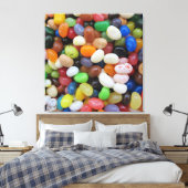 Jelly Bean black blue green Candy Texture Template Canvas Print (Insitu(Bedroom))